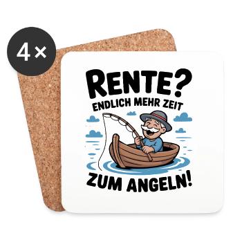 Cadeau de pêcheur Idée cadeau parfaite - Dessous de verre (lot de 4) - blanc - Devant