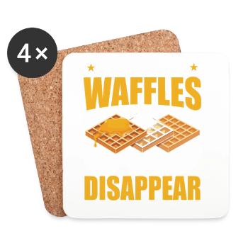Gaufres Crêpes Petit déjeuner Boulangerie Costume - Dessous de verre (lot de 4) - blanc - Devant