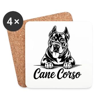 Cane Corso Dog Lover Design for Animal Lovers - Coasters (set of 4) - white - Front