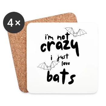 bats - Dessous de verre (lot de 4) - blanc - Devant