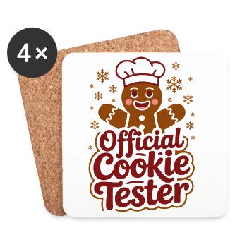 Christmas Test Design for Cookie Lovers - Coasters (set of 4) - white - Front