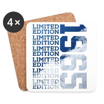 61 YEARS LIMITED EDITION 1965 61ST BIRTHDAY - Coasters (set of 4) - white - Front