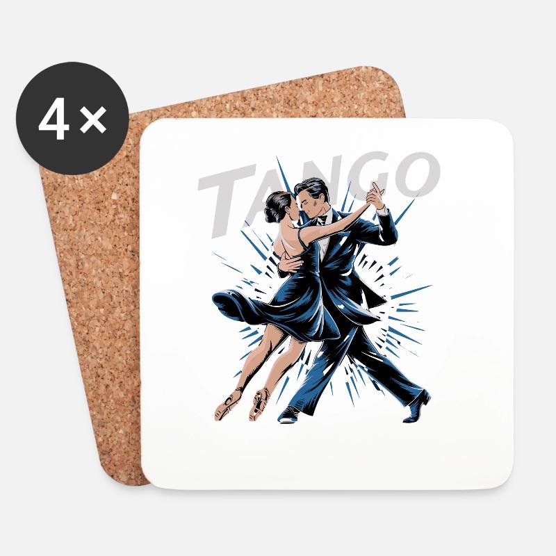 Tango Leidenschaft Paar Tanz Argentinischer Tango - Untersetzer (4er-Set) - Weiß