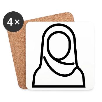 Muslim woman - Coasters (set of 4) - white - Front