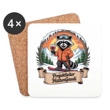 Team Party Ski Holiday Ski & Snowboarder Après Ski - Coasters (set of 4) - white - Front