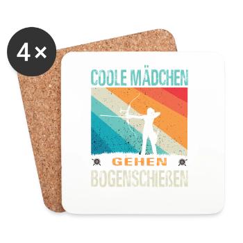 Archery Gifts Archer Archery - Coasters (set of 4) - white - Front