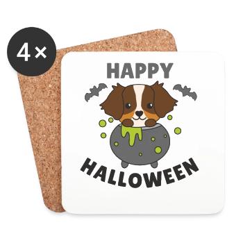 Berger Australien Joyeux Chaudron d’Halloween - Dessous de verre (lot de 4) - blanc - Devant