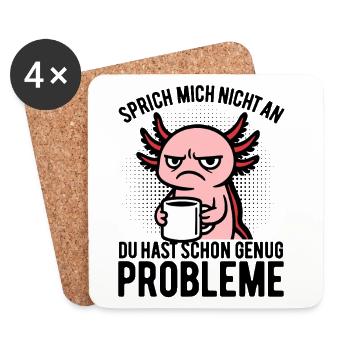 Don’t Talk to Me - Café Axolotl - Dessous de verre (lot de 4) - blanc - Devant