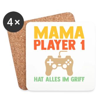 Vater Team Papa - Untersetzer (4er-Set) - Weiß - Vorne