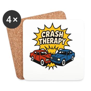 Démolition Derby Fan Pit Crew Crash Driver Fair - Dessous de verre (lot de 4) - blanc - Devant