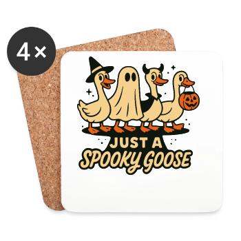 Nur eine gruselige Gans Halloween Party Spaß - Untersetzer (4er-Set) - Weiß - Vorne