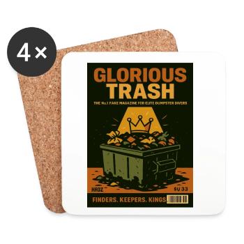 Glorious Garbage Container Magazine - Coasters (set of 4) - white - Front