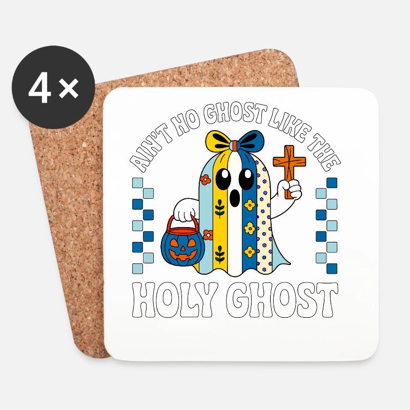Ain't_No_Ghost_Like_The_Holy_Ghost - Untersetzer (4er-Set) - Weiß