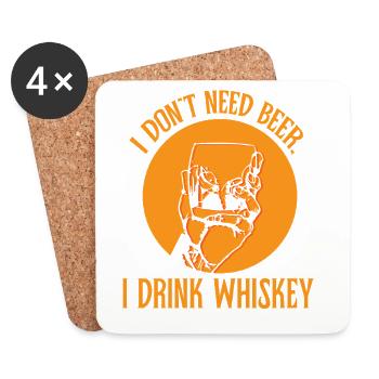 Whiskey Saying Whiskey Drinker Whiskey Lovers - Coasters (set of 4) - white - Front