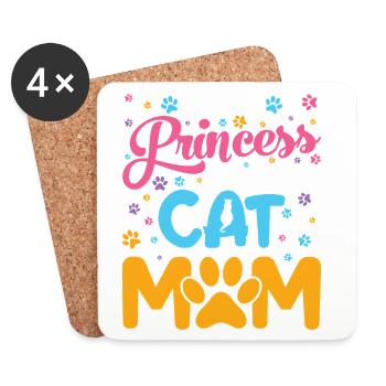 Ich will Katzenmama sein - Untersetzer (4er-Set) - Weiß - Vorne