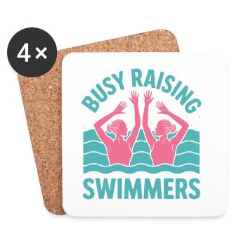 Synchronized swimming Artistic swimming Water sports - Coasters (set of 4) - white - Front
