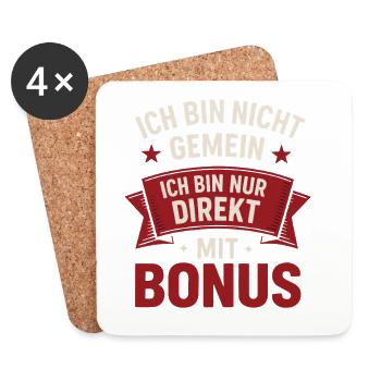 I'm Not Mean – Funny Saying | Directly with - Coasters (set of 4) - white - Front