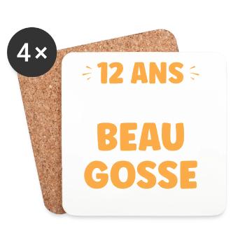 Beau gosse 12 ans - Dessous de verre (lot de 4) - blanc - Devant