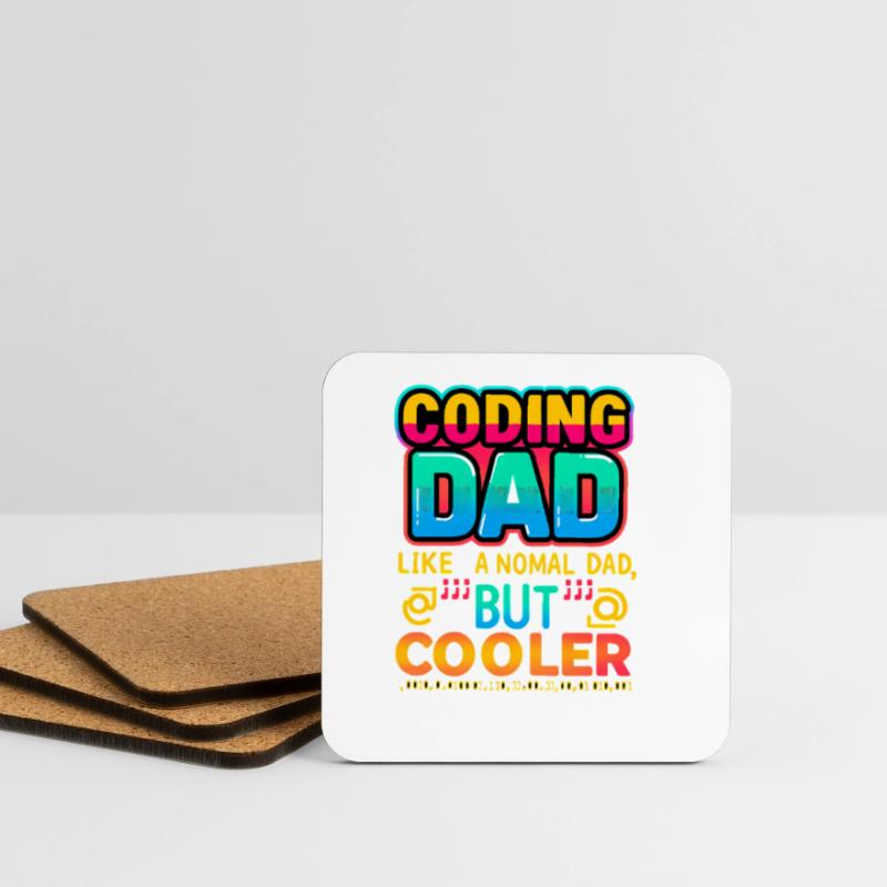 Coding Dad Cooler, Programmer  Coasters (set of 4)