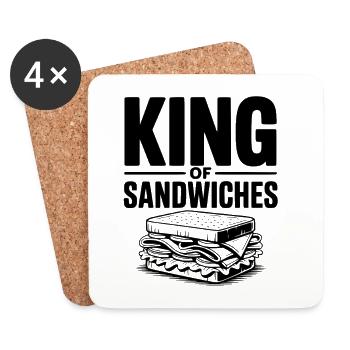 King of Sandwiches - Coasters (set of 4) - white - Front