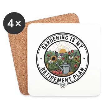 Gardening Retirement Plan Retiree - Untersetzer (4er-Set) - Weiß - Vorne