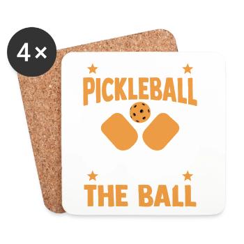 Je perds au pickleball à cause de la balle - Dessous de verre (lot de 4) - blanc - Devant