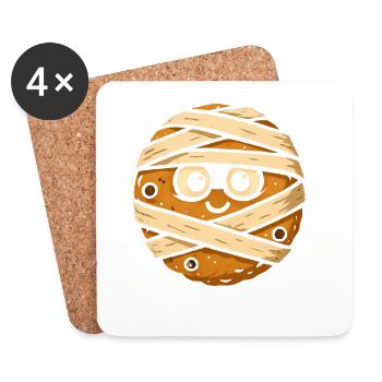 Bandagierter Keksheld - Untersetzer (4er-Set) - Weiß - Vorne