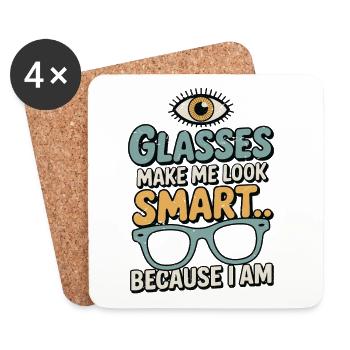 Optometrist Glasses Make Me Look Smart Eye Doctor - Untersetzer (4er-Set) - Weiß - Vorne