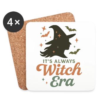 Es ist immer Hexen-Ära Halloween-Kostüm - Untersetzer (4er-Set) - Weiß - Vorne