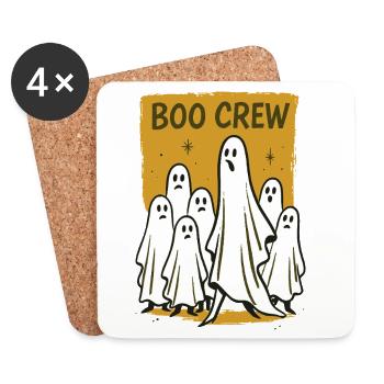 Boo Crew Halloween Lustiger Spruch Geister - Untersetzer (4er-Set) - Weiß - Vorne
