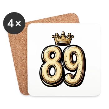 89 Number Crown - Coasters (set of 4) - white - Front