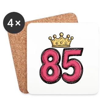 85 Number Crown - Coasters (set of 4) - white - Front