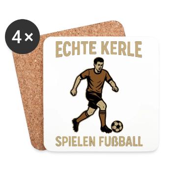 De vrais gars qui jouent au football - Dessous de verre (lot de 4) - blanc - Devant