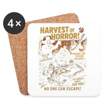 Récolte La Ferme d’Horreur Affiche de film Halloween - Dessous de verre (lot de 4) - blanc - Devant