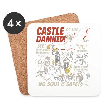 Le Château des Damnés Affiche du film Halloween - Dessous de verre (lot de 4) - blanc - Devant