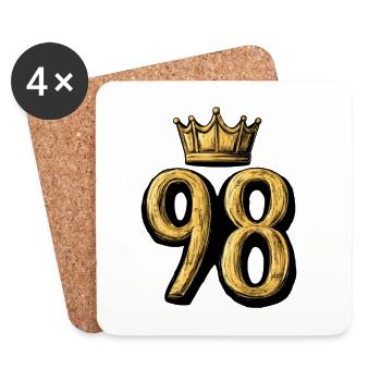 98 Number Krone - Coasters (set of 4) - white - Front