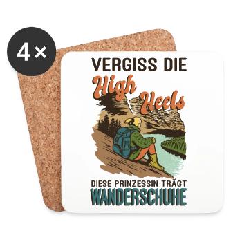Dictons de randonnée Hiker Tenues de randonnée - Dessous de verre (lot de 4) - blanc - Devant
