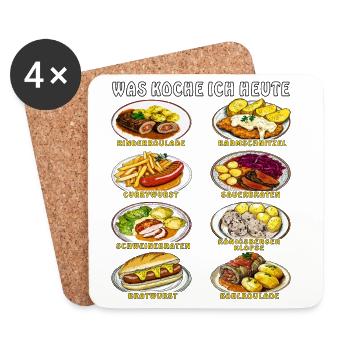WHAT DO I COOK TODAY - Coasters (set of 4) - white - Front