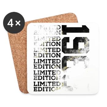 61 JAHRE LIMITED EDITION 1965 61. GEBURTSTAG - Untersetzer (4er-Set) - Weiß - Vorne