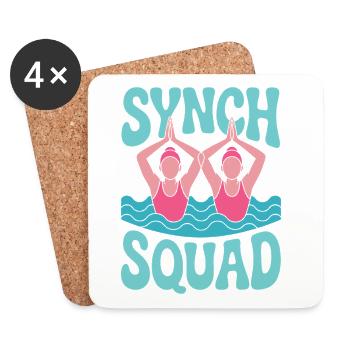Natation synchronisée Natation artistique Sports nautiques - Dessous de verre (lot de 4) - blanc - Devant