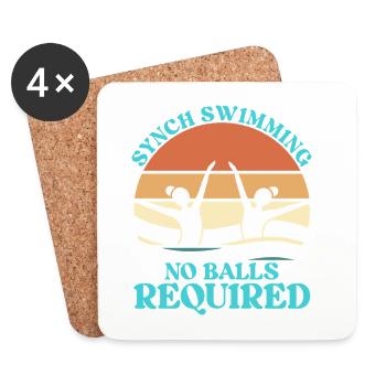 Synchronized swimming Artistic swimming Water sports - Coasters (set of 4) - white - Front