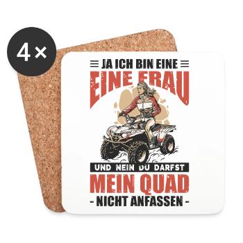 Tu ne peux pas toucher à mon quad - Dessous de verre (lot de 4) - blanc - Devant