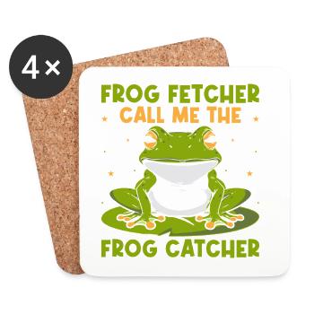 Frog Catcher Frog Fetcher Call Me Frog - Coasters (set of 4) - white - Front