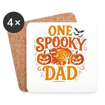 One Spooky Dad Halloween Party Fun - Coasters (set of 4) - white - Front