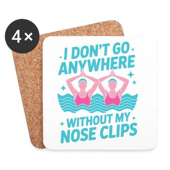 Synchronized swimming Artistic swimming Water sports - Coasters (set of 4) - white - Front