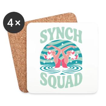 Natation synchronisée Natation artistique Sports nautiques - Dessous de verre (lot de 4) - blanc - Devant