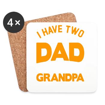 Meilleur papa du monde Cadeaux Noël - Dessous de verre (lot de 4) - blanc - Devant