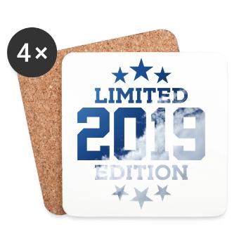 LIMITED EDITION 2019 7. GEBURTSTAG - Untersetzer (4er-Set) - Weiß - Vorne