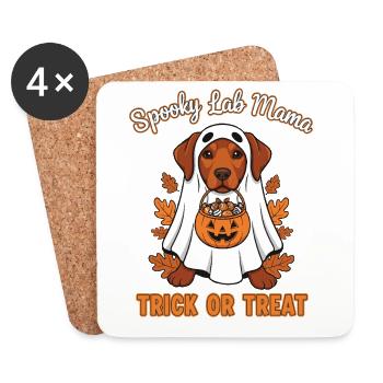 Spooky Lab Mama Halloween - Untersetzer (4er-Set) - Weiß - Vorne