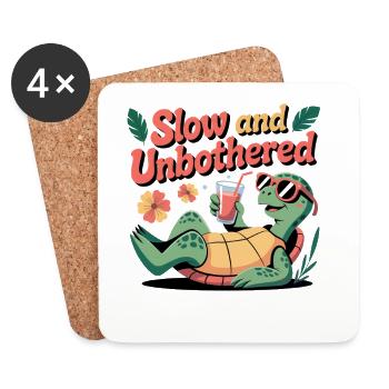 Tortue Humour - Dessous de verre (lot de 4) - blanc - Devant